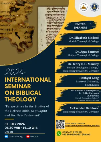 International Seminar on Biblical Studies 31 July 2024